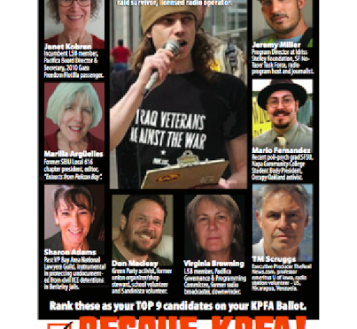 Rescue KPFA! Vote for Scott Olsen and the UCR 9!